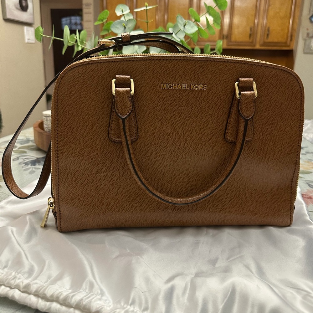 Michael Kors Tan Leather Satchel